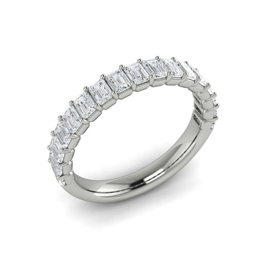 Bold Emerald Cut Stackable Band