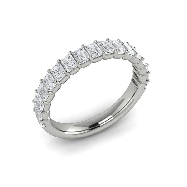 Bold Emerald Cut Stackable Band