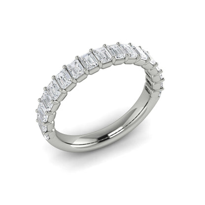 Bold Emerald Cut Stackable Band