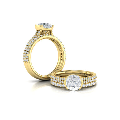 Matching Bands Wedding Band in 14K Yellow Gold by Vlora Bridal