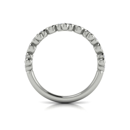 Stackables Wedding Band in 14K White Gold by Vlora Bridal