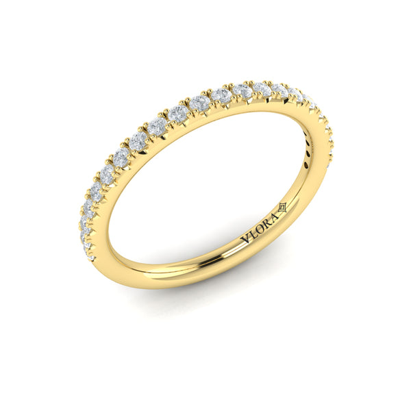 Matching Bands Wedding Band in 14K Yellow Gold by Vlora Bridal