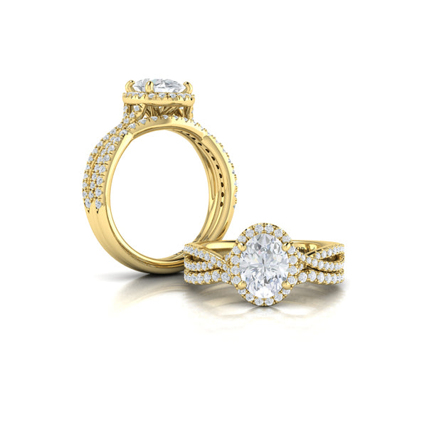 Matching Bands Wedding Band in 14K Yellow Gold by Vlora Bridal
