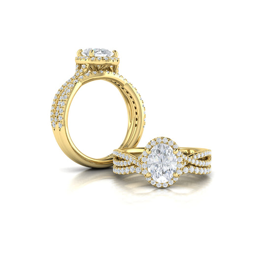Matching Bands Wedding Band in 14K Yellow Gold by Vlora Bridal