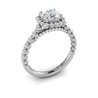 Floating Halo Round Engagement Ring