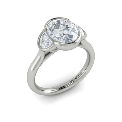 Bezel Three-Stone Engagement Ring