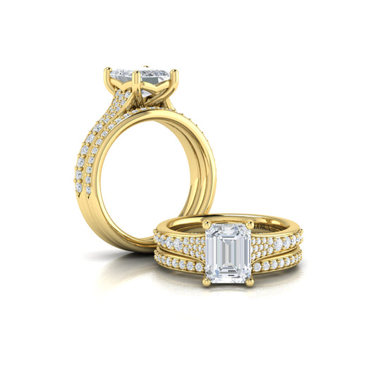 Matching Band for Emerald Cut Cathedral Engagement Ring