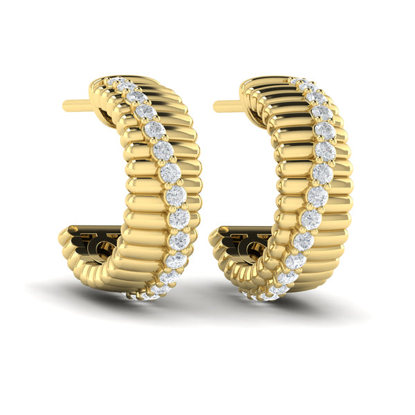 Fluted Wave Earrings