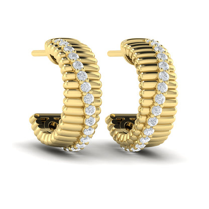 Fluted Wave Earrings