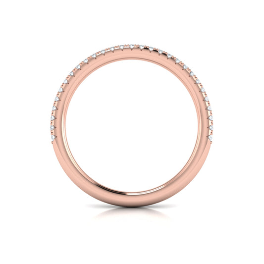 Matching Band for Diamond Accent Bezel Oval Halo Engagement Ring