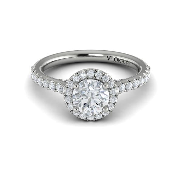 Classic Round Halo Engagement Ring