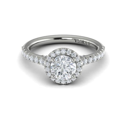 Classic Round Halo Engagement Ring