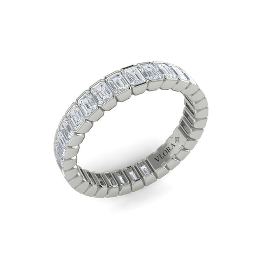 Eternity Bands Wedding Band in Platinum by Vlora Bridal