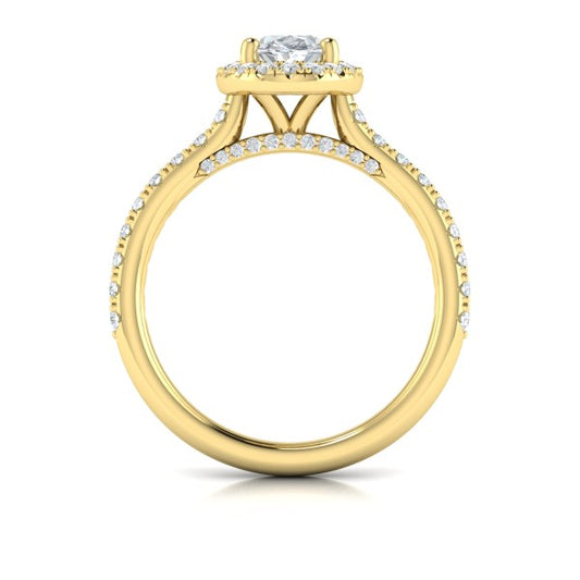 Timeless Oval Halo Engagement Ring