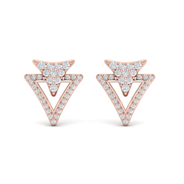 Diamond Earrings from MIRAVEL Collection in 14KT Rose Gold