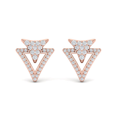 Diamond Earrings from MIRAVEL Collection in 14KT Rose Gold