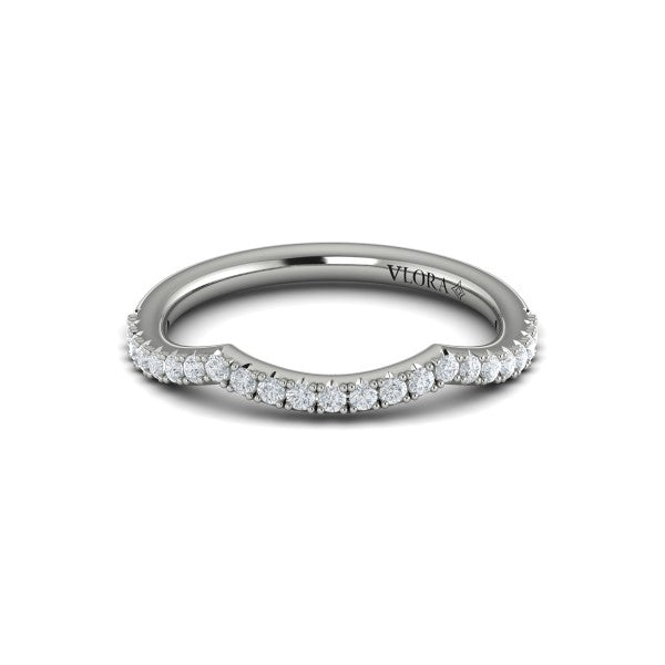 Matching Band for Entwined Solitaire Engagement Ring with Hidden Halo