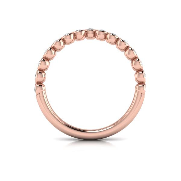 Contour Bands Wedding Band in 14K Rose Gold by Vlora Bridal