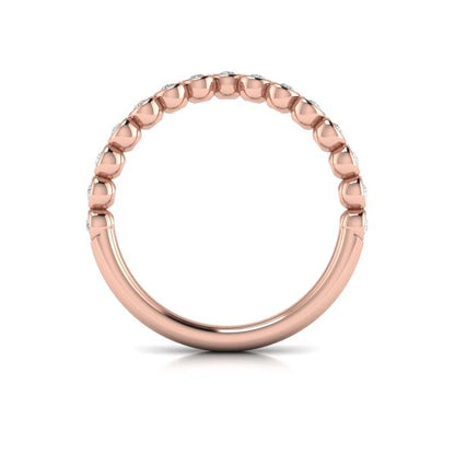 Contour Bands Wedding Band in 14K Rose Gold by Vlora Bridal