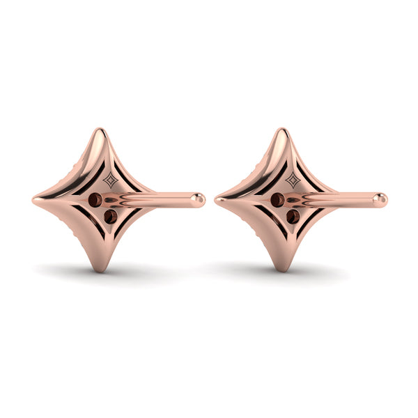 Diamond Cluster Star Stud Earrings