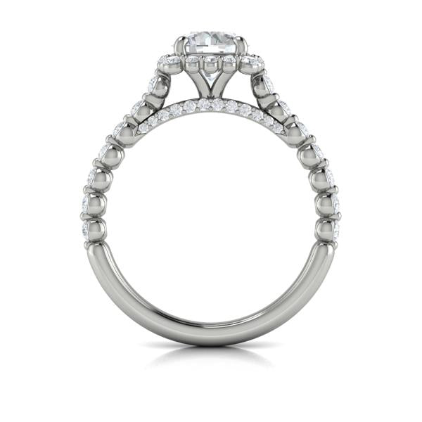 Floating Halo Round Engagement Ring