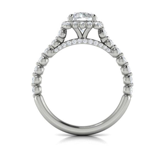 Floating Halo Round Engagement Ring