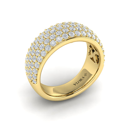 Diamond Multi-Row Statement Ring