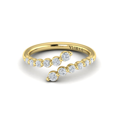 Diamond  Open Wrap Ring