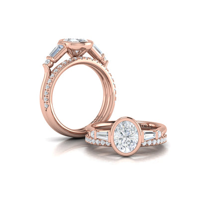 Matching Band for Faceted Elegance Engagement Ring