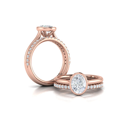 Singular Oval Bezel Engagement Ring