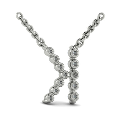 Diamond Alphabet Pendant Necklace, K