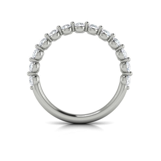 Matching Bands Wedding Band in 14K White Gold by Vlora Bridal