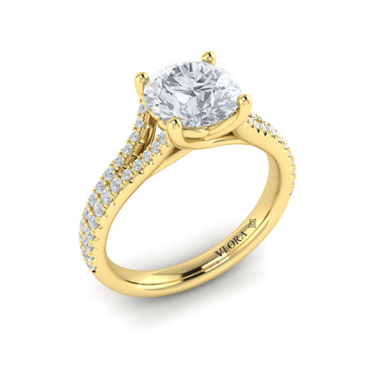 Splendid Cathedral Split Shank Engagement Ring