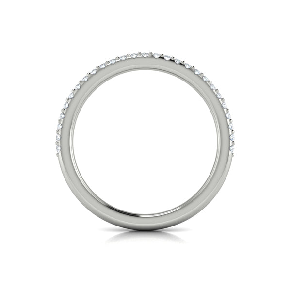 Matching Bands Wedding Band in 14K White Gold by Vlora Bridal