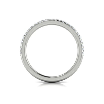 Matching Bands Wedding Band in 14K White Gold by Vlora Bridal