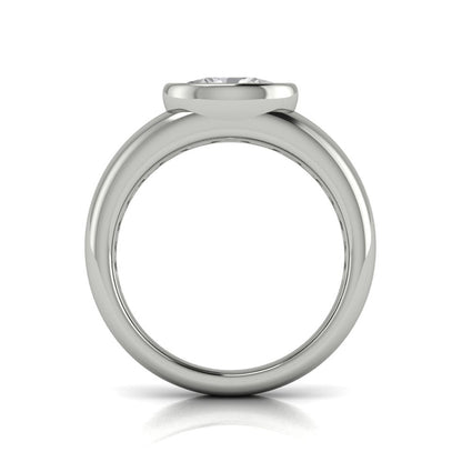 Sculpted Serenity Engagement Ring