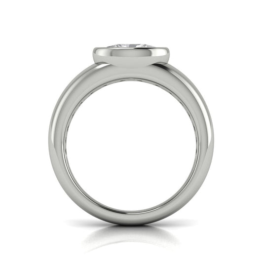 Sculpted Serenity Engagement Ring