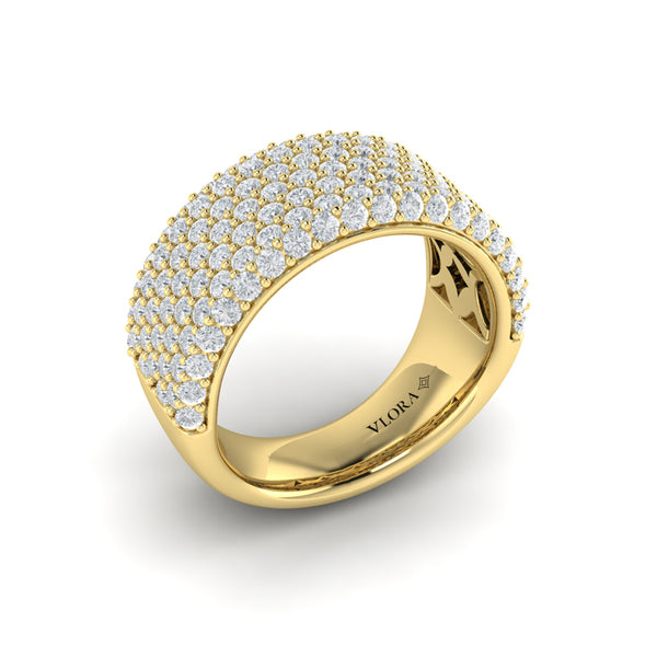 Diamond Multi-Row Statement Ring