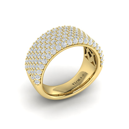 Diamond Multi-Row Statement Ring