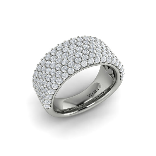 Diamond Multi-Row Statement Ring