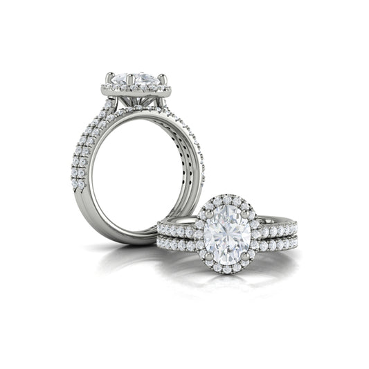 Matching Band for Timeless Oval Halo Engagement Ring
