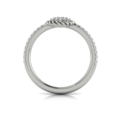 Round Shaped Diamond Pavé Ring