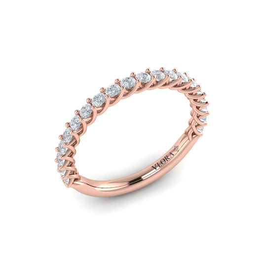 Matching Band for Interwoven Emerald Cut Three Stone Engagement Ring