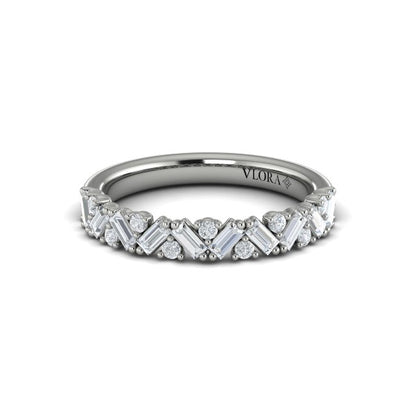 Stackable Bands Wedding Band in Platinum by Vlora Bridal