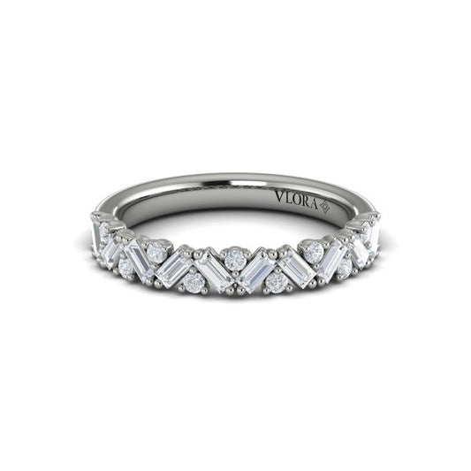 Stackable Bands Wedding Band in Platinum by Vlora Bridal