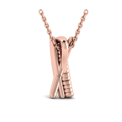 Textured Crossed Pendant