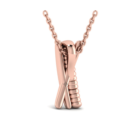 Textured Crossed Pendant