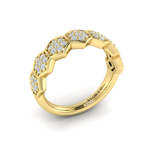 Diamond Cluster Honeycomb Ring