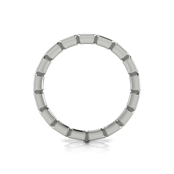 Bezel Set Emerald Cut Eternity Ring