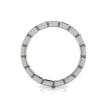 Bezel Set Emerald Cut Eternity Ring